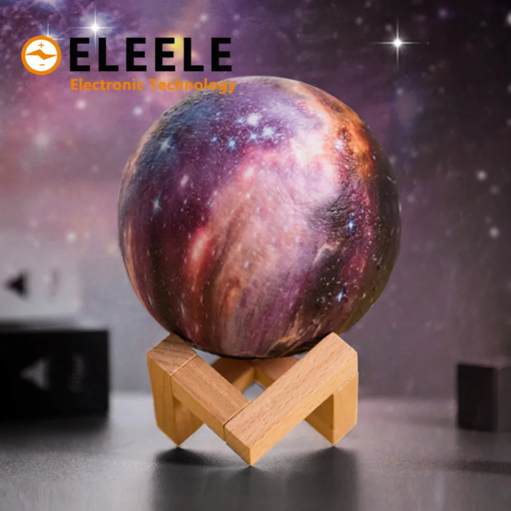 

15cm Dropship 3D Print Star Moon Lamp Colorful Change Touch Home Decor Creative Gift Usb Led Night Light Galaxy Lamp
