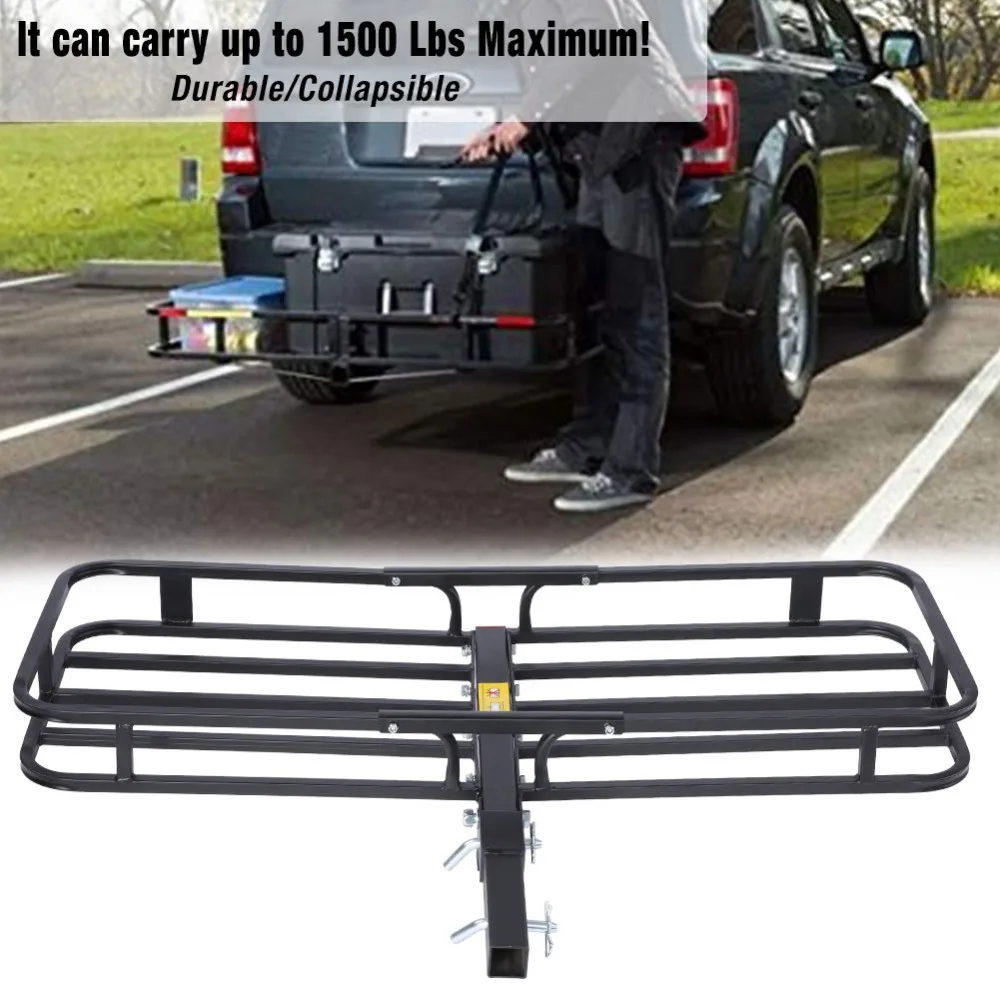 Car & Truck Parts Hitch Mounted Cargo Carrier Luggage Basket Trailer