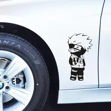 Aliauto Funny Cartoon Naruto Kakashi Cute Car Sticker And Decal For VW Golf 7 Polo Kia Lada Hyundai Skoda Peugeot 307 Renault