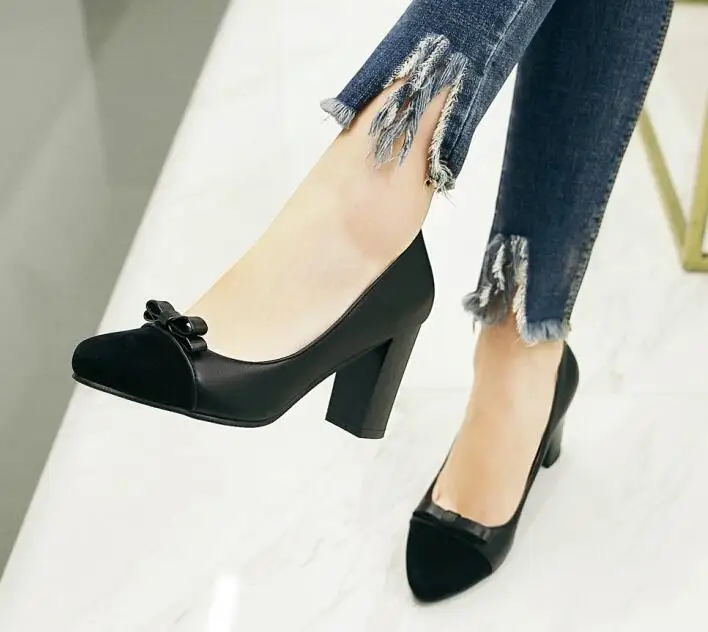 Хорошая обувь Femme женские туфли лодочки Sapato Feminino женская офисная на массивном
