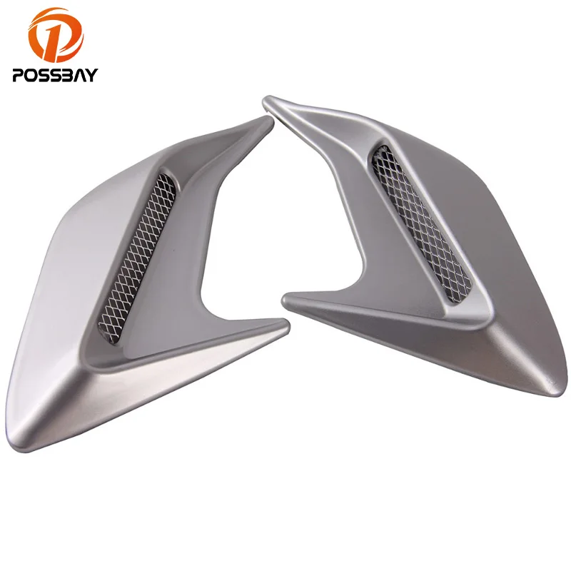 

POSSBAY Automobile ABS Plastic Sticker Car Side Air Flow Vent for Fender Hole Cover Intake Grille Duct Grille Decoration