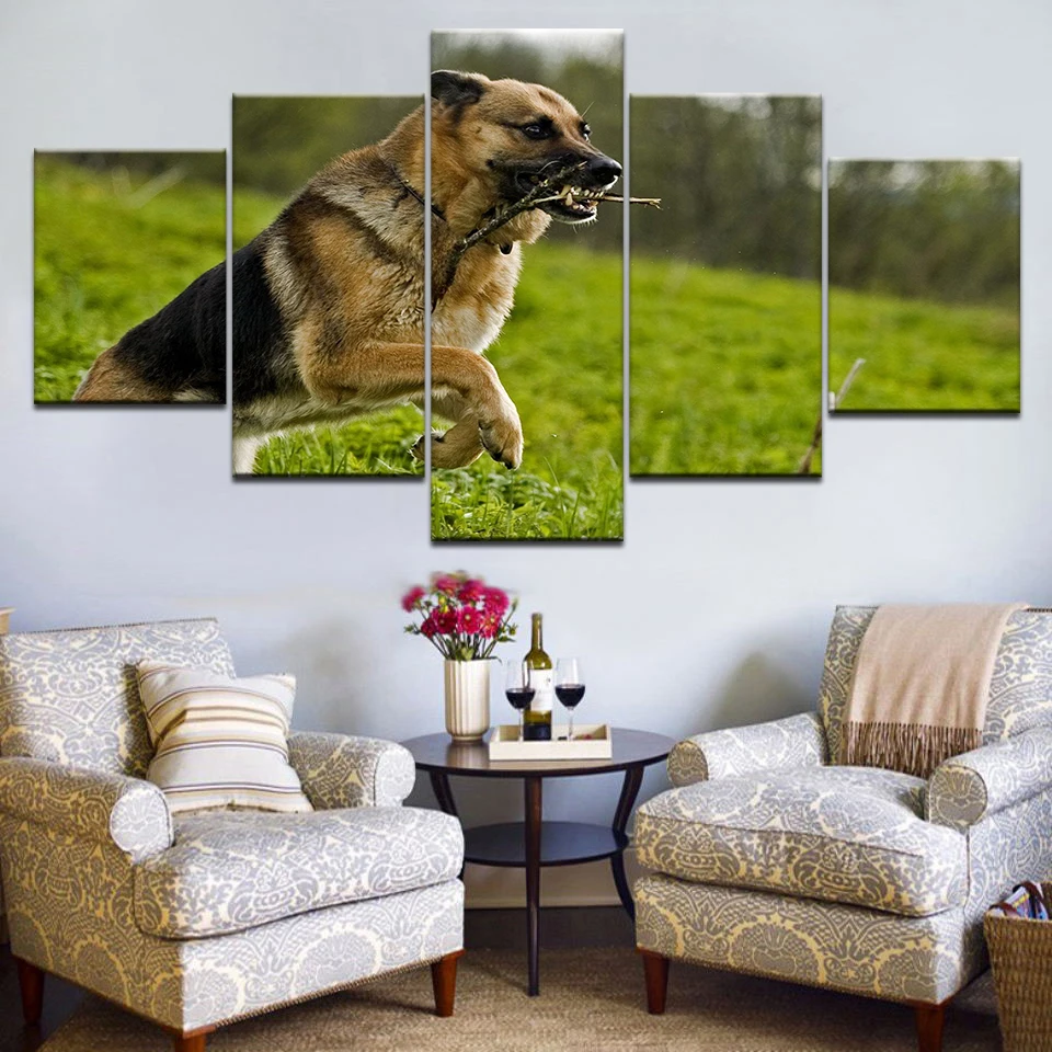 Framework HD Printed Modern Wall Art Painting Canvas 5 Panel Shepherd