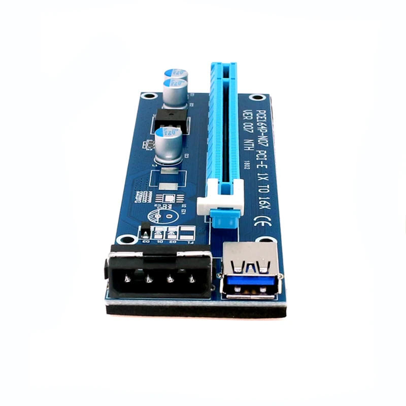 60 см PCI E Riser Card PCIE 1x к 16x удлинитель с USB 3 0 кабелем + SATA 4Pin IDE Molex источник питания для