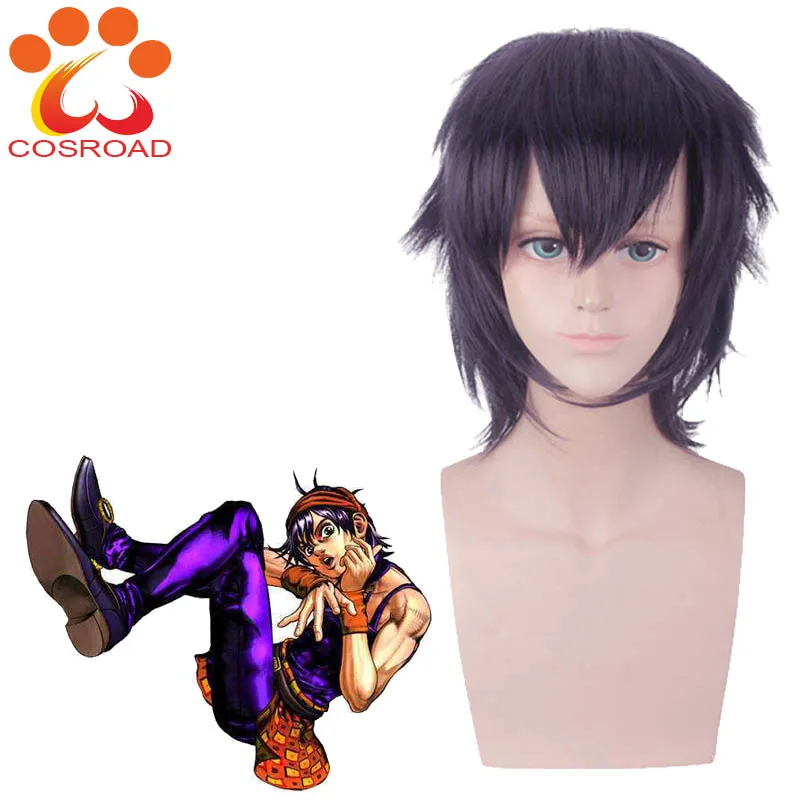 Cosroad JoJo's причудливое приключение Narancia Ghirga парики Косплей золотой ветер костюм