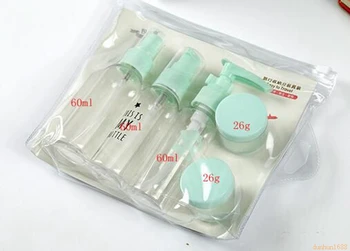 

Travel 5 piece set bottling duck mouth spray bottle mini dispensing small box girl portable beauty tools#132