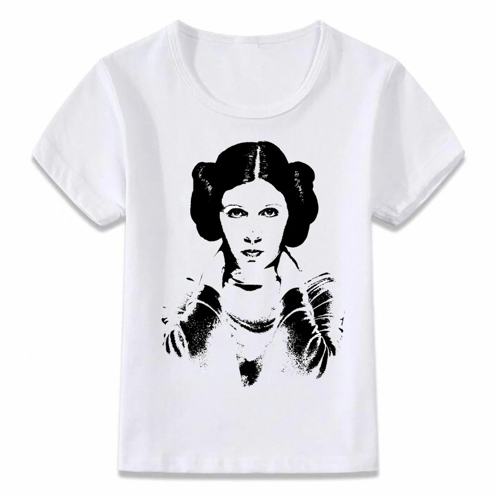 Детская одежда футболка принцессы Leia Ink Art для мальчиков и девочек, футболки для малышей