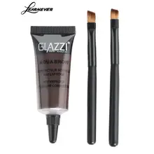 LEARNEVER 1 набор 8 мл гель-помада для бровей с 2 кистями натуральная водостойкая окрашенная мазь для бровей косметический макияж инструмент