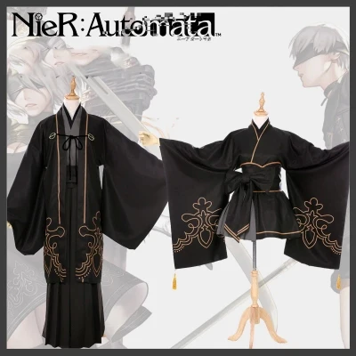 [В наличии] Аниме! Костюм кимоно NieR Automata из игры 2B/9S Fanart унисекс Униформа костюм