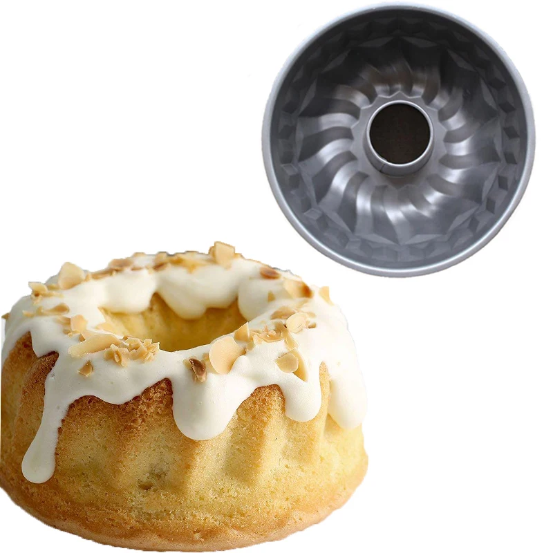 

Molds For Cakes 9 Inch Bundt Cake Pan Removable Pastry Accessories Aluminum Muffin Baking Tools