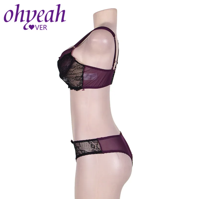 Ohyeahlover фиолетовое нижнее белье женский комплект сексуального нижнего белья