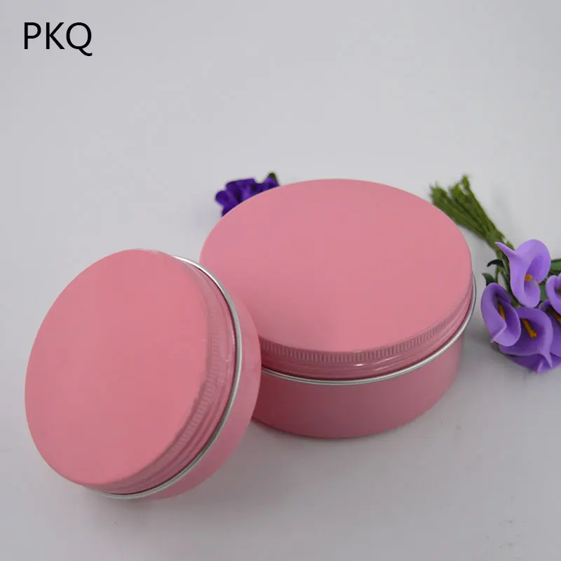 20pcs 60g/150g Empty Aluminum Jars Pink Cosmetic Bottle Ointment Cream Sample Packaging Containers Screw Cap can | Дом и сад