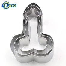 KMYC взрослый пенис формы из нержавеющей стали печенье резак набор печенья Форма самодельные сладости печенье торт приборы для украшения выпечки формы