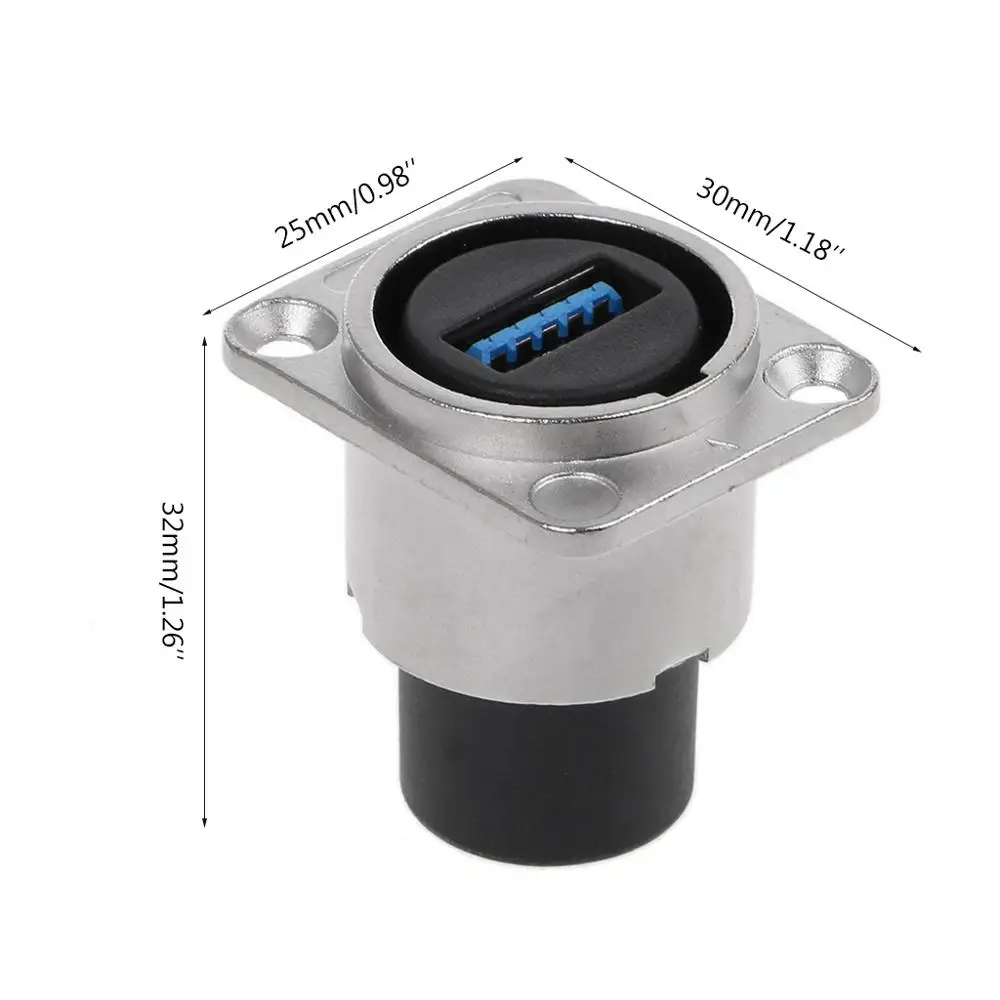 

USB 3.0 Socket Metal D type Female to Female Connector Panel Mounting Holder Adapter Support Nov-26A