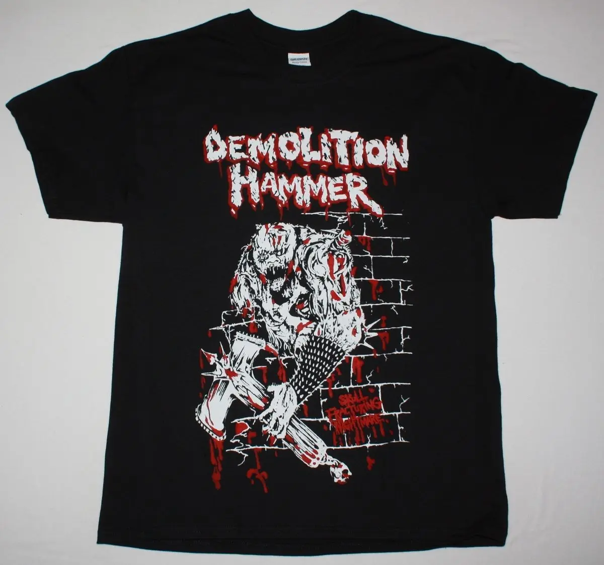 DEMOLITION HAMMER BRUTAL SKULL ATTACK THRASH SADUS ATROPHY Новая черная футболка Летняя брендовая Фитнес