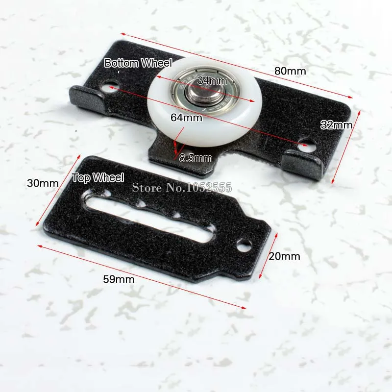 Hot 2set Wardrobe Sliding Door Pulley Wheels Rolle...