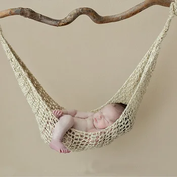 

New born photo props knit hammock baby photography prop newborn camping shooting baby fotografie accessories hot toddler picture