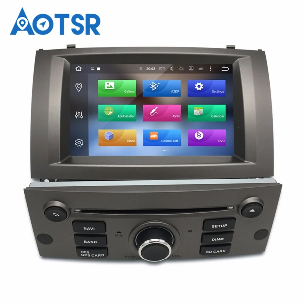 Автомобильный DVD плеер 64gandroid 10 0 мультимедийный стерео проигрыватель для Peugeot 407