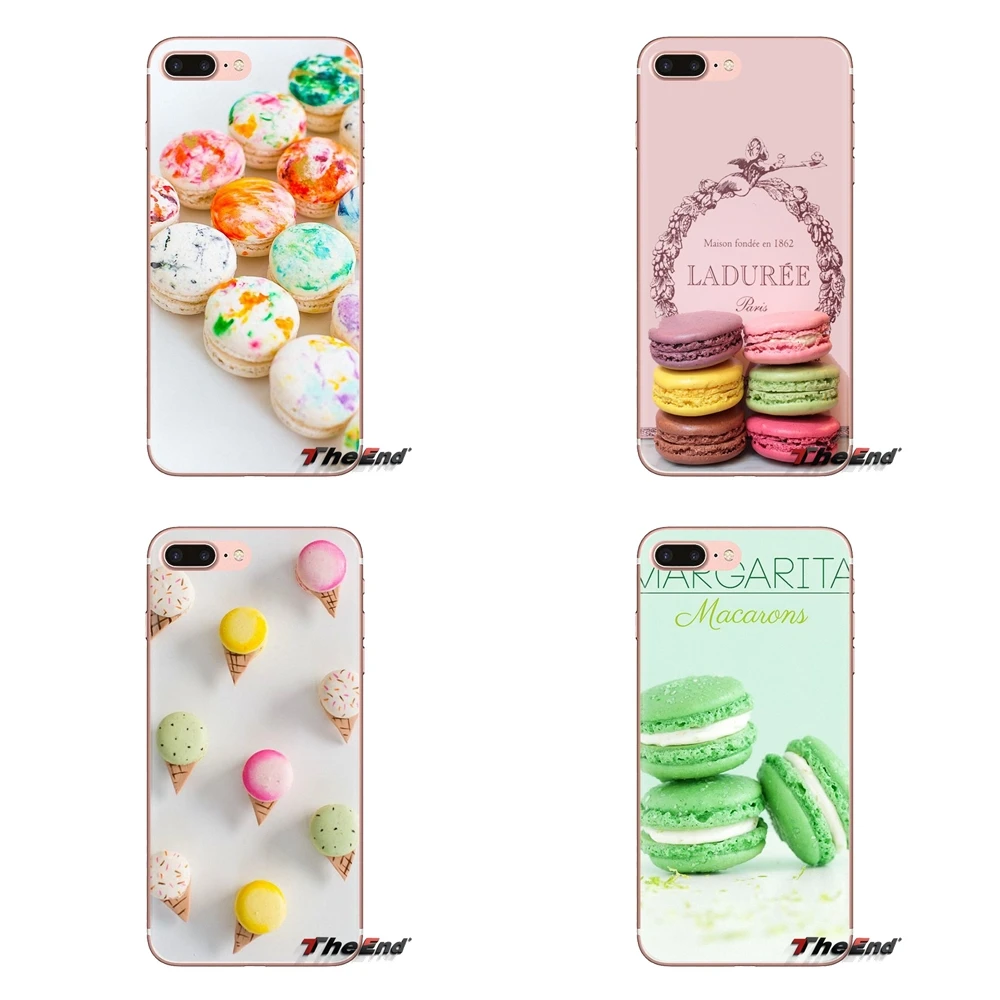 dessert ice cream laduree Macarons Transparent TPU Case Cover For Samsung Galaxy A3 A5 A7 A9 A8 Star A6 Plus 2018 2015 2016 2017 |