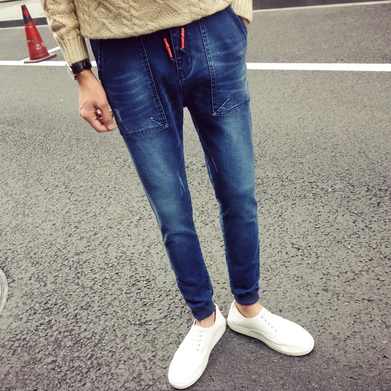Four Seasons can wear biker jeans men 2016 new fashion brand Slim