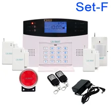 Четырехдиапазонная Голосовая Беспроводная GSM сигнализация система домашней безопасности сигнализация s с ЖК-клавиатурой