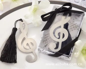 

100pcs/lot Silver Musical Note Bookmark in Book Religious Party Giveaway Gift For Guest
