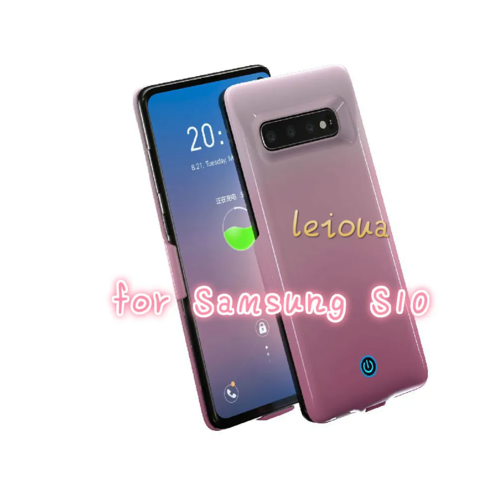 Leioua для samsung Galaxy S10, портативное зарядное устройство, 7000 мА/ч, перезаряжаемый Расширенный чехол с аккумулятором, защитный чехол для резервного копирования S10 Plus S10E - Цвет: For S10