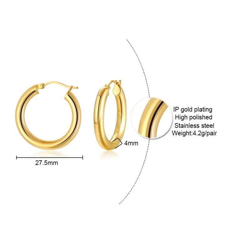 Круглые Женские серьги оптом для женщин из нержавеющей стали золотого цвета два стиля маленькие серьги аксессуары