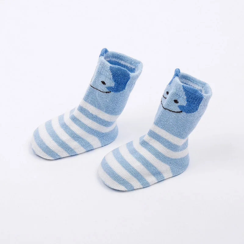 Детские Носки с рисунком животных, нескользящие носки, хлопковые нескользящие носки-тапочки для маленьких мальчиков и девочек