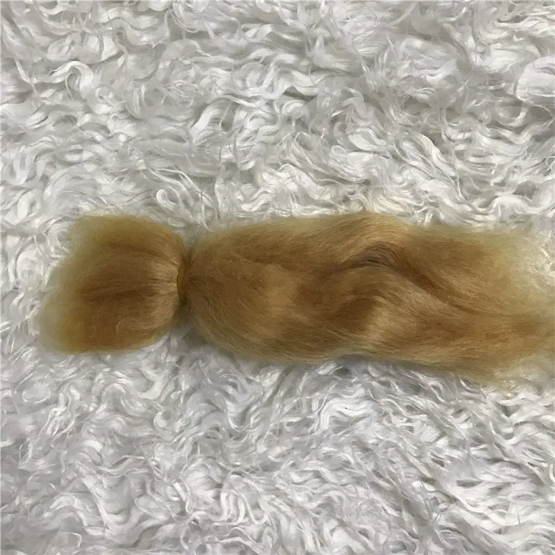 NPK чистый мохер для Reborn Baby Doll Hair с темно-коричневым/золотым цветом подходит для DIY Reborn Baby Doll аксессуары для куклы «сделай сам» для малыша
