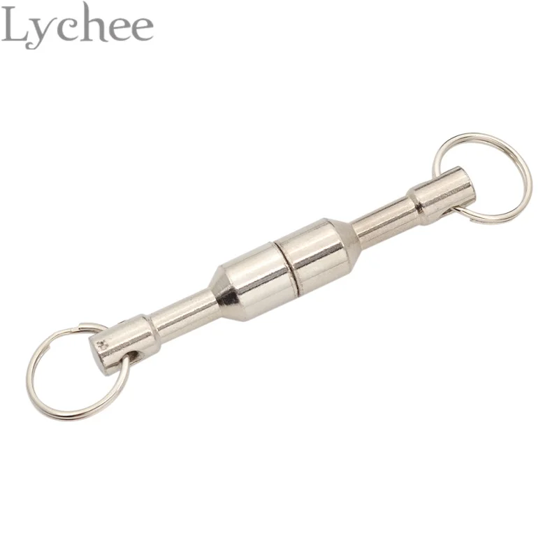 

Lychee 1 pair Silver Color Test Magnet Check Key Chain Key Ring Jewelry Silver Scrap Metal Strong Neodymium Magnet Keychain