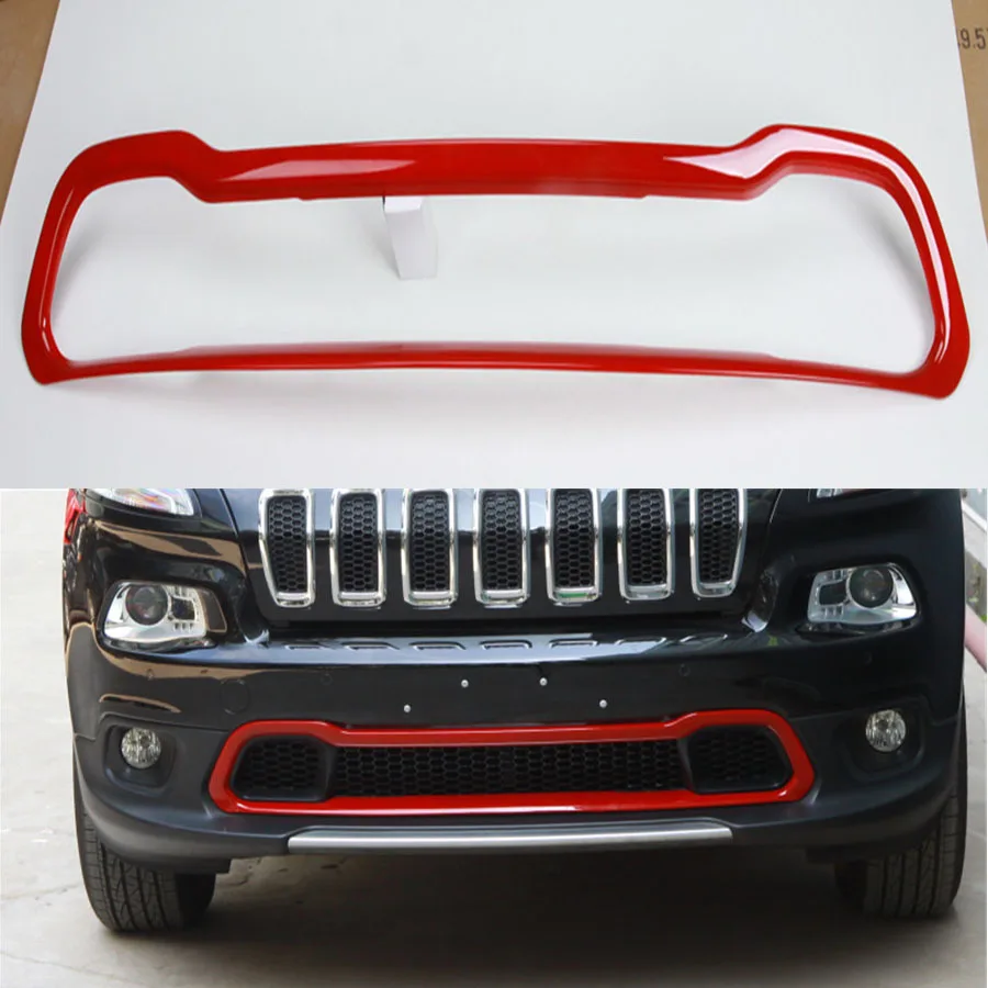 YAQUICKA For Jeep Cherokee 2014 2016 Exterior Car Front Grill Bumper