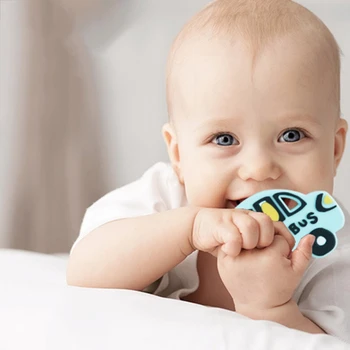 

Hot Sale Kids Soft Silicone Simulation Car Shape Teether Training Toys Safety Baby Car Type Teethers Bpa Free Baby