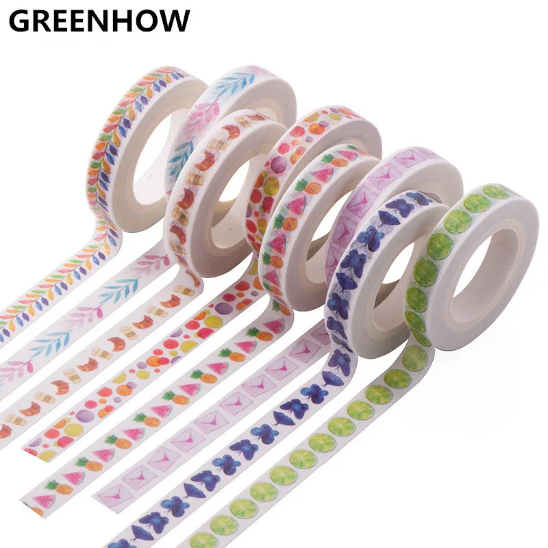 Милый лоткинг GREENHOW декоративная Васи лента с изображением цветов еды животных