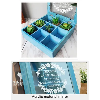 

Retro Home Storage Wooden Box for Tea Organizer Candy Food Desk Table Container HG99