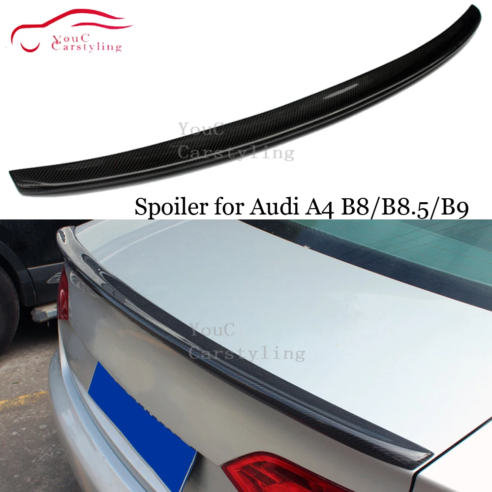 M4 S4 Стиль углеродного волокна задний спойлер для Audi A4 B8 B8.5 B9 4-дверный седан