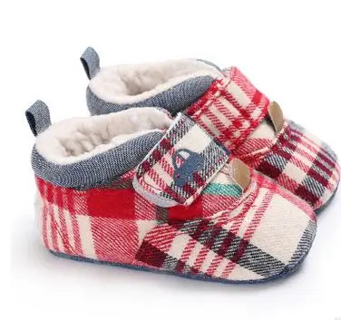 Детские ботинки; модная зимняя обувь для малышей; меховые теплые ботиночки для малышей 0-18 месяцев; зимние ботинки для младенцев - Цвет: red