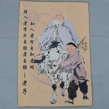 

Imitation of ancient brocade, silk, fine embroidery, paintings of Buddha, Laozi's portrait