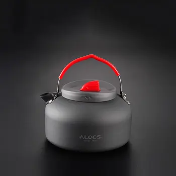 

1pcs 1.4l Outdoor Kettle Camping Pot Sets Food Cooker Water Teapot Pot Aluminum And Stainless Steel Silica Gel