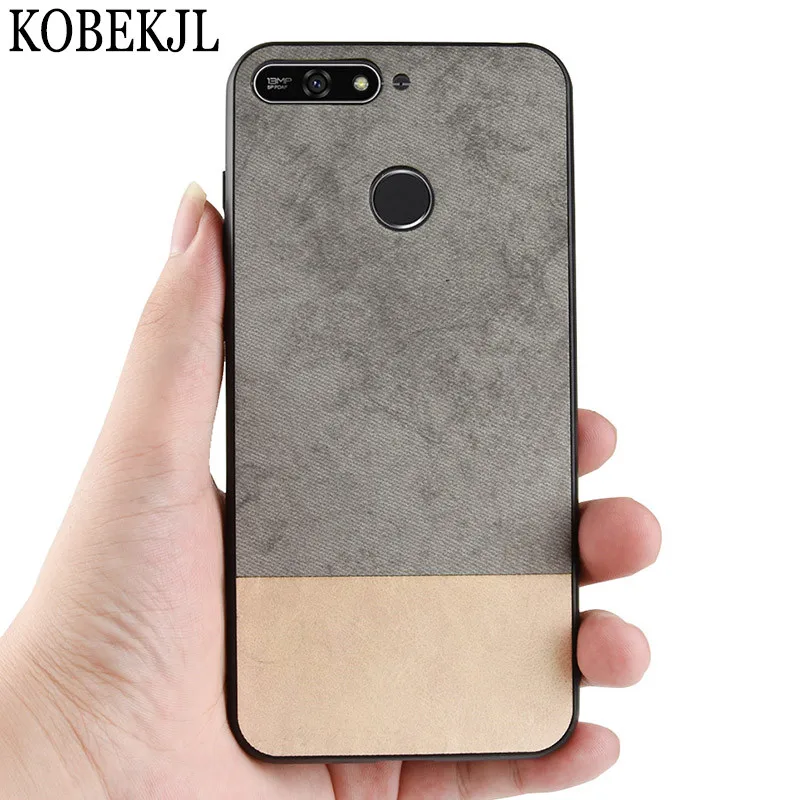 Huawei Honor 7C Case Cover 5.7 Silicone Edge PU Leather Phone For 7 C AUM-L41 AUM L41 Honor7C | Мобильные телефоны и