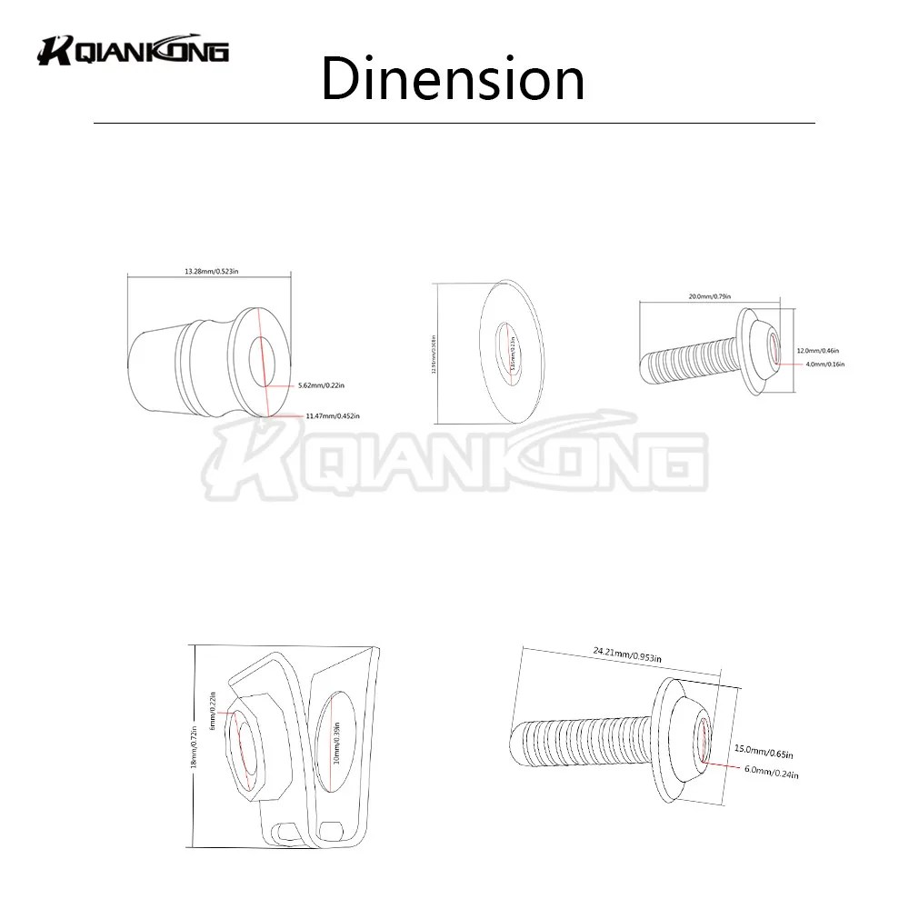 Fairing Windscreen bolt FBW-001   (49)