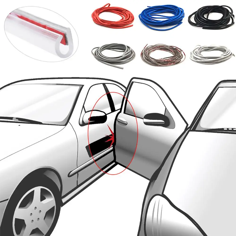

Car Door Scratch Protector 5M Edge Protective Strips Guard Cover Crash Bar Door Edge Moulding Trim Strip Auto Styling