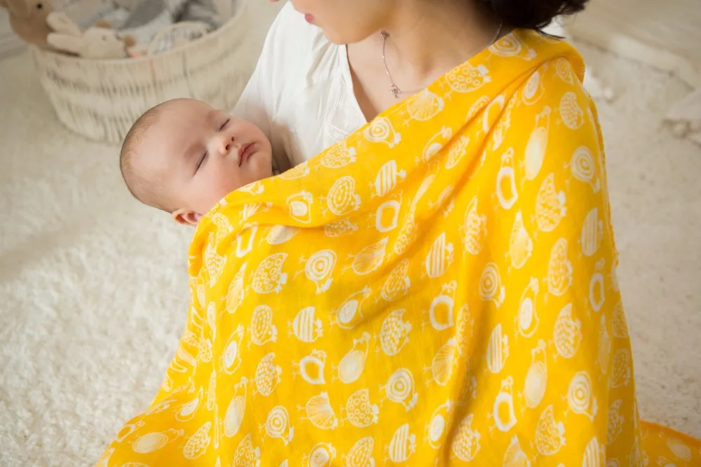 Летнее Качественное детское пеленание 70% бамбуковое активная печать Carbasus новорожденное милое одеяло банное полотенце-простыня