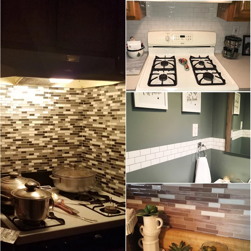 3D Wall Sticker Mosaic Brick Self-Adhesive Wall paper for Kitchen Bathroom Home Waterproof DIY Wall Stickers Wall Decal Sticker 3D Wall Sticker Mosaic Brick Self-Adhesive Wall paper for Kitchen Bathroom Home Waterproof DIY Wall Stickers Wall Decal Sticker