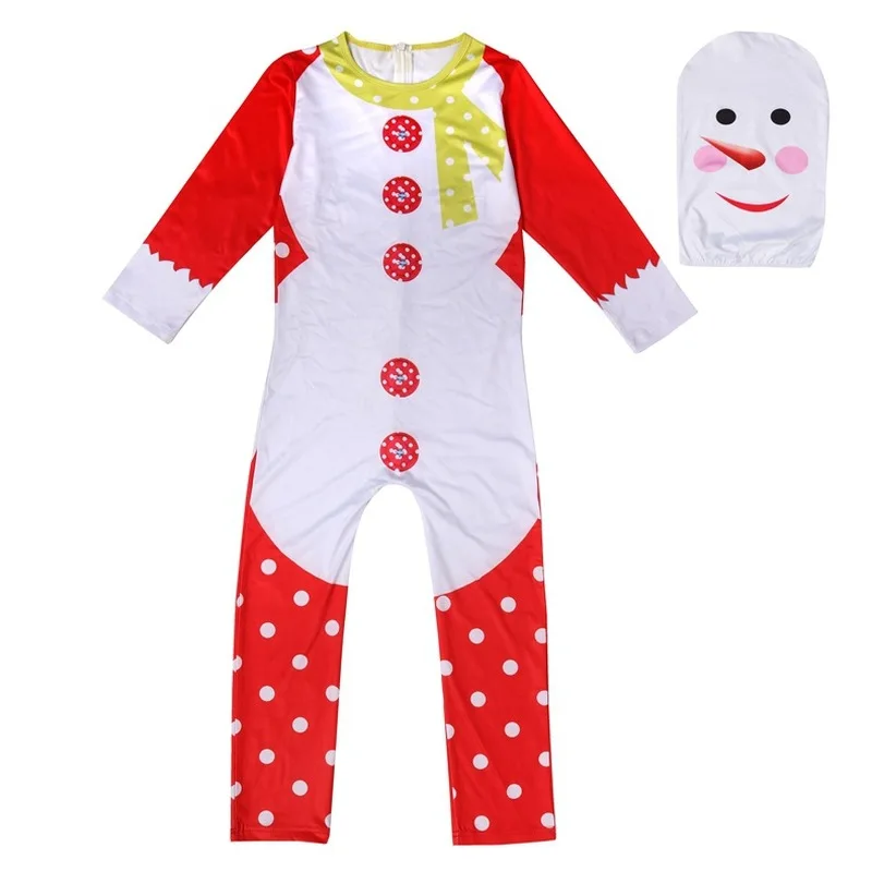 

2018 new Halloween children show costumes Christmas conjoined cosplay snowman clothes party suits