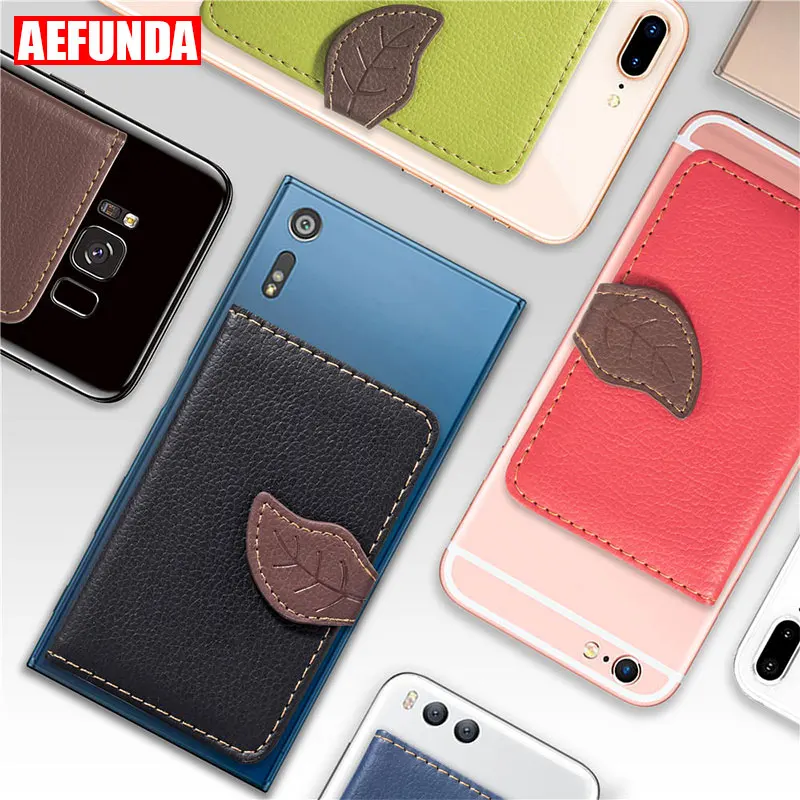 

Universal Credit ID Card Slot Holder Wallet with 3M Adhesive for iPhone X 7 8 6 6S Plus 5S SE Huawei P20 Lite Case Accessories