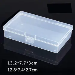 Прозрачный пластиковый ящик для хранения коллекции продукт упаковку несессер мини случае размер 13,2*7,7*3 см