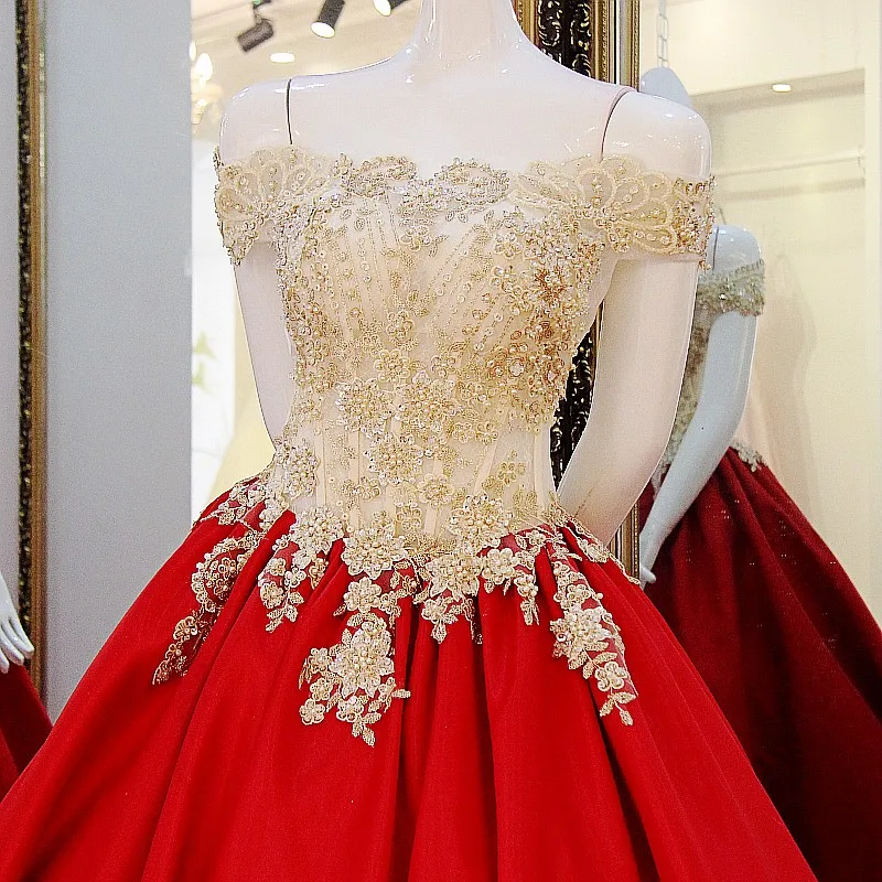red and gold evening gowns
