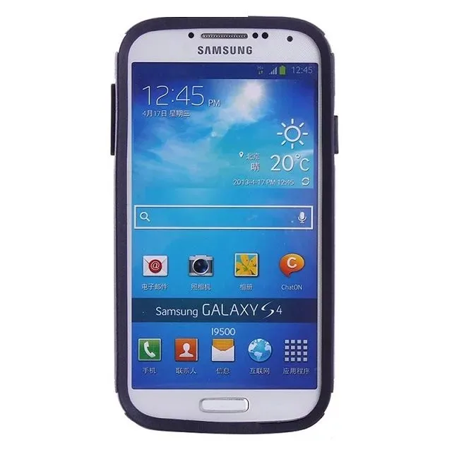 DHL,, высококачественный ПК+ ТПУ чехол для Samsung Galaxy S4 i9500. 2 в 1 шт+ ТПУ Жесткий чехол для Galaxy S4 i9500 100 шт/партия