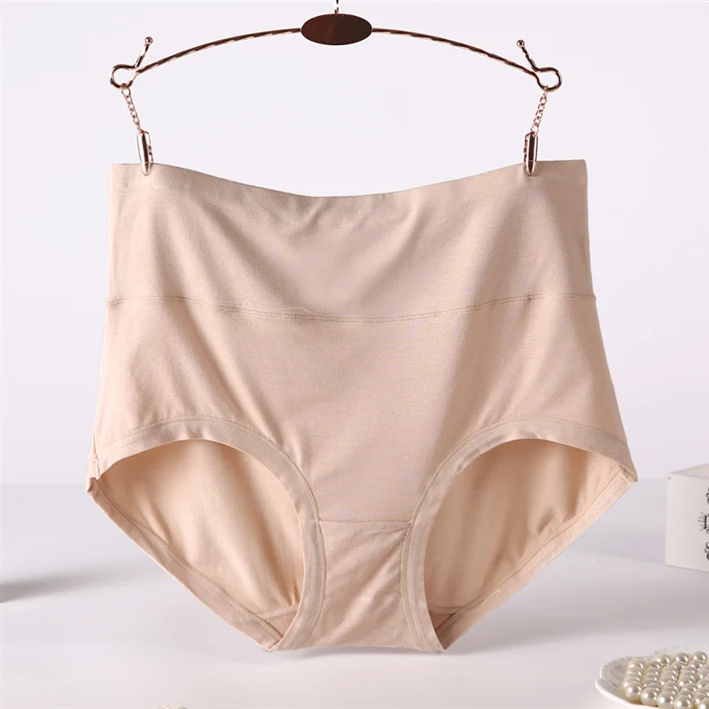 High Waist Briefs Women Cotton Solid Plus Size Womens Underwear Panties Breathable Female Sexy Panty Soft Underpants for Women (17)