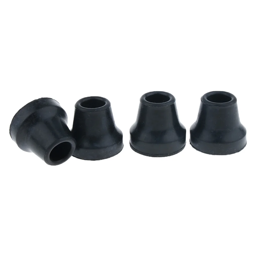4pcs 5/8 inch 16mm Safety Soft Replacement Rubber Tip Cane Walking Stick Crutches Mobility Aid for Stability